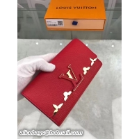 Classic Hot Louis Vuitton CRUISE 2017 CAPUCINES WALLET M64551 Red