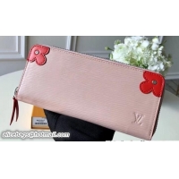 Duplicate Louis Vuitton Epi Blooming Corners Clémence Wallet M62967 Rose Ballerine Coquelicot 2018