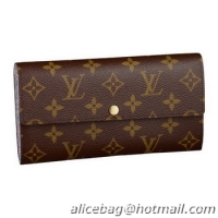 Cheapest Louis Vuitton Monogram Canvas Fleuri Sarah Wallet M60232 Rose