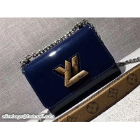 Sumptuous Louis Vuitton Monogram Vernis Twist PM Bag 80813 Blue 2017
