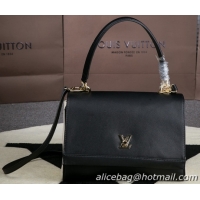 Trendy Design Louis Vuitton Soft Leather Top Handle Bag M37113 Black&White