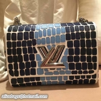 Traditional Discount Louis Vuitton TWIST EPI Leather Bag 50271A Blue