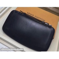 Top Grade Louis Vuitton Atoll Clutch Bag EPI Leather 121909 Black 2018