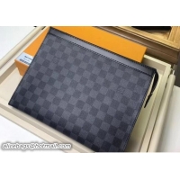Luxury Louis Vuitton Pochette Voyage MM Bag Damier Graphite Canvas N41696 2018