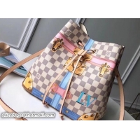 Design Cheap Louis Vuitton Summer Trunks Damier Azur Canvas Neonoe Bag N41066 2018