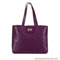 Famous Brand Louis Vuitton Monogram Empreinte Tote Bag M43111 Purple