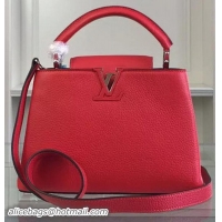 Discount Designer Louis Vuitton Taurillon Leather CAPUCINES BB Bag M90294 Red