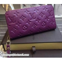 Most Popular Louis Vuitton Monogram Empreinte Zippy Wallet X60017 Purple