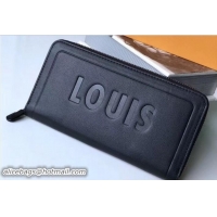 Stylish Louis Vuitton Dark Infinity Leather Zippy Wallet M63235 2018