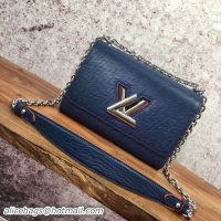 Sophisticated Louis Vuitton TWIST EPI Leather Bag 50271 Dark Blue