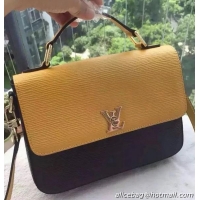 Good Quality Louis Vuitton Epi Leather Top Handle Bag M40268 Yellow&Black