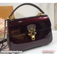 Crafted Louis Vuitton Patent Leather Monogram Canvas Cherrywood Bag 515012 Amarante 2018