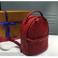 Fashion Louis Vuitton Sorbonne Mongram Empreinte Backpack Bag M44015 Red 2017