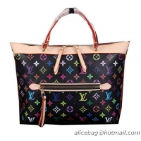 Louis Vuitton Monogram Multicolore Bastille MM Tote Bags M41168 Black