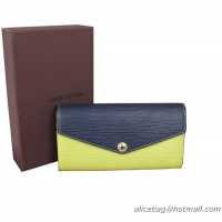 Louis Vuitton Epi Leather Marie-Lou Compact Wallet Menthe M6058 RoyalBlue&Lemon
