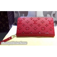 Luxury Discount Louis Vuitton Monogram Empreinte Zippy Wallets X60017 Red