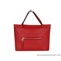 Louis Vuitton Monogram Empreinte Bastille MM Tote Bag M41164 Red