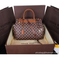 Louis Vuitton Damier Ebene Canvas Top Handle Bag M41337