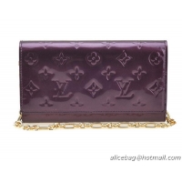 Louis Vuitton M90088 Purple Monogram Vernis Chaine Wallet
