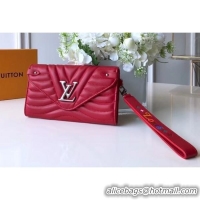 Luxury Discount Louis Vuitton New Wave Long Wallet in Calfskin M63298 Red