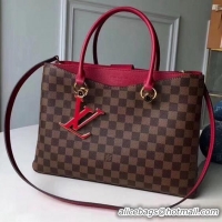 Unique Style Louis Vuitton Damier Ebene Canvas LV Riverside Handbag N40052 Lie de Vin 2018 Collection