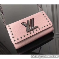 Top Quality Louis Vuitton Stud Twist Chain Wallet in Epi Leather M62307 Pink 2018
