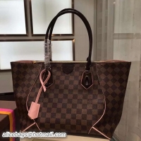 Unique Louis Vuitton Damier Ebene Canvas Caissa Tote MM N41548 Rose Ballerine