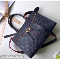 Top Quality Louis Vuitton Monogram Empreinte Zipped Handbag PM Bag M54195 Marine Rouge 2018