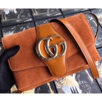 Stylish Gucci Arli Small Shoulder Bag 550129 Suede Orange 2019