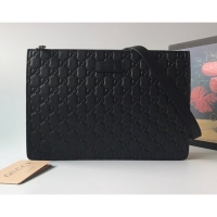 Best Luxury Gucci Caleido Signature GG Leather Men's Shoulder Bag 450953 Black 2019
