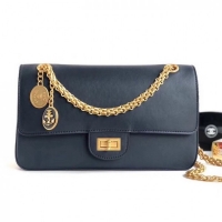 Good Product Chanel Smooth Nude 2.55 Reissue Size 225 Bag with Charms A57533 Navy Blue 2019