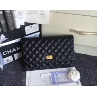 Best Product Chanel classic clutch Lambskin & Gold-Tone Metal 35629 black