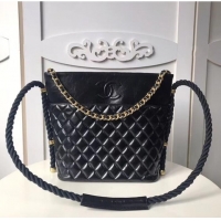 Most Popular Chanel hobo handbag AS0076 Black