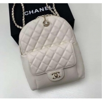 Classic Specials Chanel Grained Calfskin & Gold-Tone Metal backpack AS0004 Creamy-White