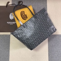 Perfect Goyard Artois Original Zipper Bag GM 00319 Dark Grey