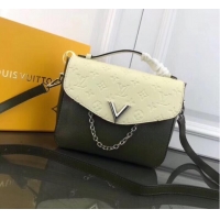 Good Product Louis Vuitton Should V Bag Saddle M53382 green&white