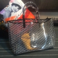 Free Shipping Goyard Saint Transparent Tote PM 2377 Black