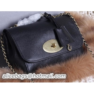Mulberry Lily Small Grain Leather Evening Bag 7779S Black