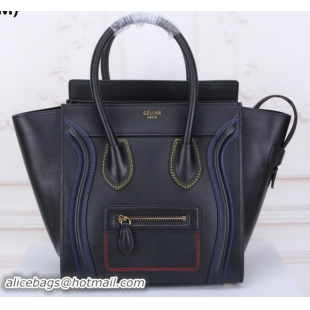 Perfect Celine Luggage Micro Tote Bag Original Leather CLY33081M Black