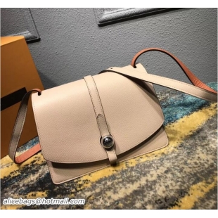 Purchase Moynat Madeleine Strap Structured Bag in Carat Calfskin Epsom Leather M12205 Beige/Lobster Pink 2018