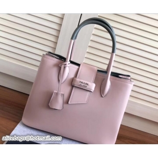 Sophisticated Prada Top Handle Tote Shoulder Bag 1BG148 Light Pink Resort 2018