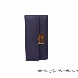 Prada Original Soft Leather Bi-fold Wallet 1M1037 Purple
