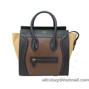 Celine Luggage Mini Bag Original Leather CL88022 Brown&Apricot