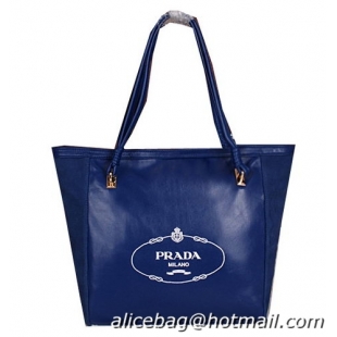 Prada Smooth Leather Shoulder Bag PR68671 Royal