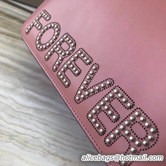Cheap Design BVLGARI Serpenti Forever leather flap bag Serpenti neon 2206 pink