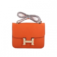 Hermes Constance Bag Orange Togo Leather 1622S Golden