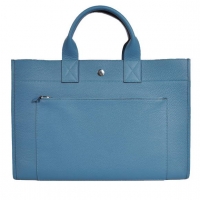 Hermes Briefcase 40CM Bag Clemence Leather Blue