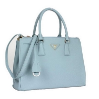 Hot Sell Prada Classic Saffiano Leather Medium Tote Bag BN18201 Light Blue