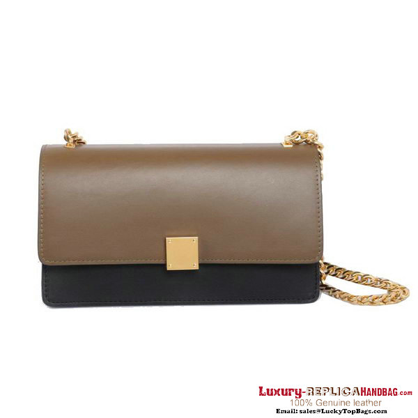 Celine Case Bag Calfskin Leather 17081 1207B Khaki&Black