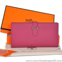 Cheapest Hermes Bearn Wallet Original Clemence Leather H208 Peach